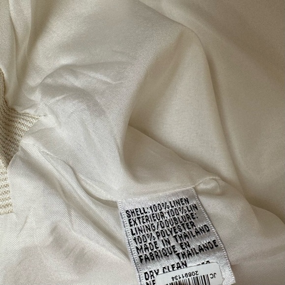 Talbots Cream Irish Linen Blazer Size 12 - Picture 7 of 10